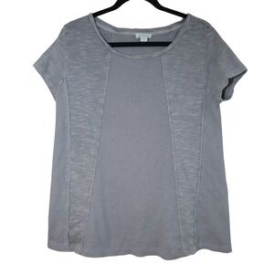Sundance Top Waffle Knit Tunic Tee Short‎ Sleeve Casual Lightweight Oversized S
